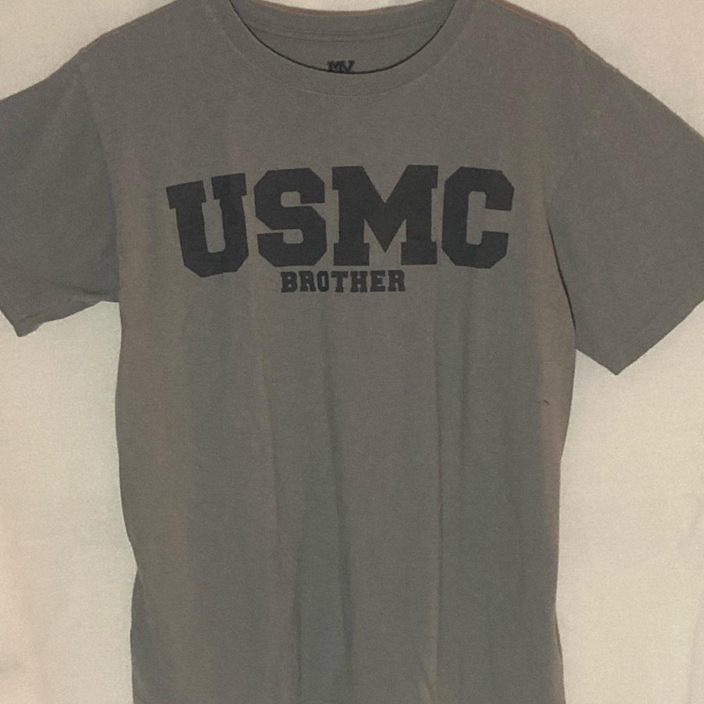 USMC Brother Grey Graphic T